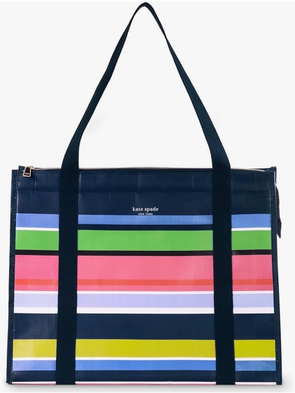 New Kate Spade Insulated Sunny Day Stripe Grocery Tote